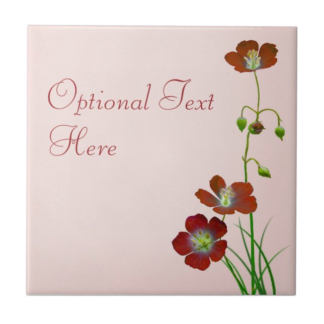 Red Wildflower Tile (Front)