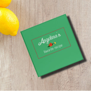 Red wildflowers funny quote green binder