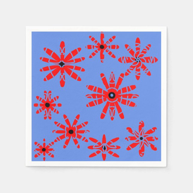 Red Windmills Napkin (Front)