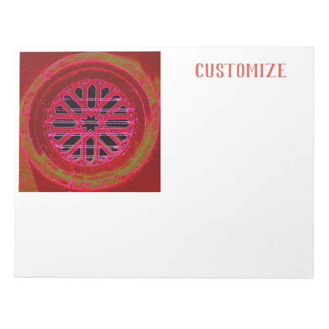 Red window mandala Thunder_Cove Notepad (Front)