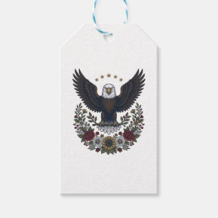 Red Wine and Blue Patriotic Wine Lover Gift Tags