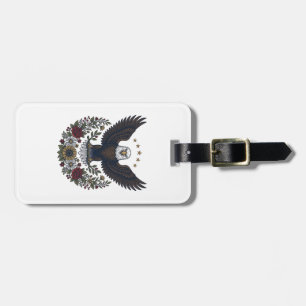 Red Wine and Blue Patriotic Wine Lover Luggage Tag
