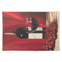 Red wine and grapes