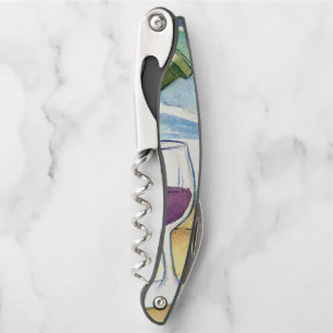 Red Wine Beach Party Art Personalized Corkscrew
