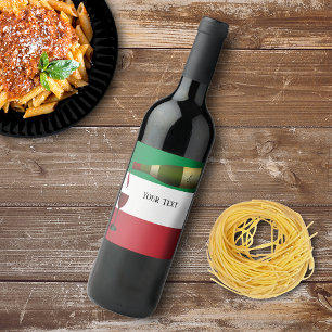 Red Wine Being Poured Label