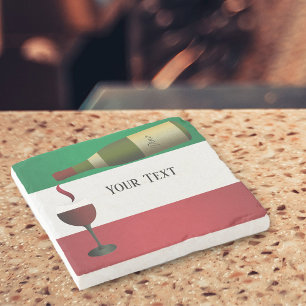 Red Wine Being Poured Stone Coaster