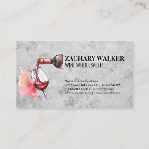 Red Wine Bottle Pour Appointment Card