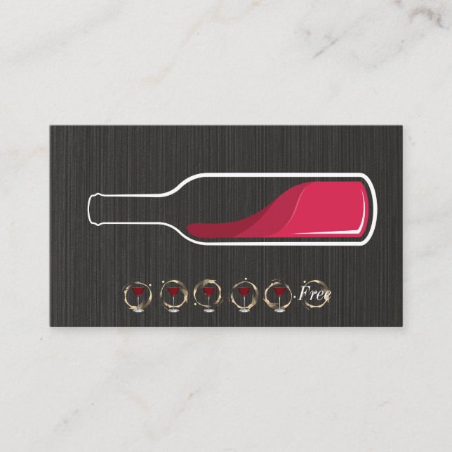 Red Wine Bottle | Punch Card (Front)