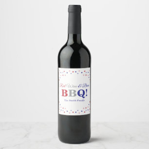 Red Wine & Brew BBQ Wine Label