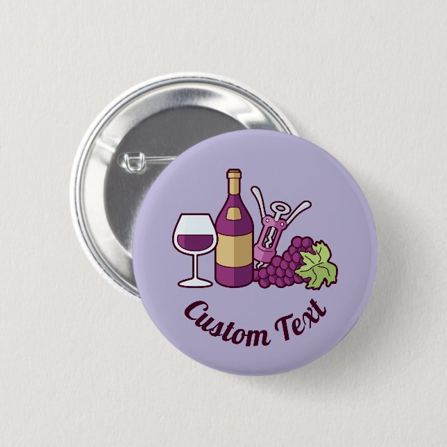 Red Wine Button (Front & Back)