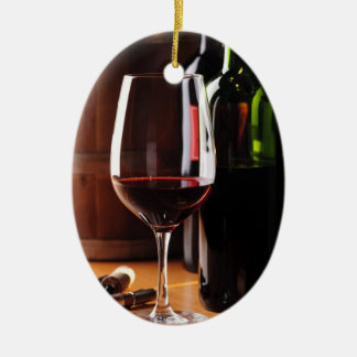 Red Wine Ceramic Ornament