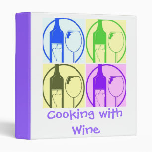 Red Wine Chablis Pop Art Binder