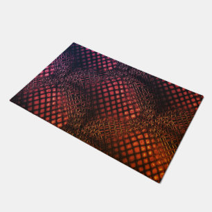 Red wine drawn that looks like tangle of jute net  doormat
