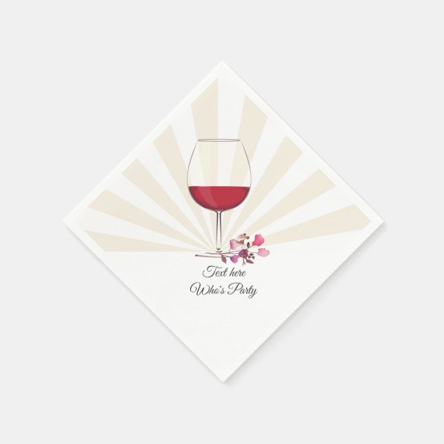 red wine, elegant, wine, floral napkin (Corner)