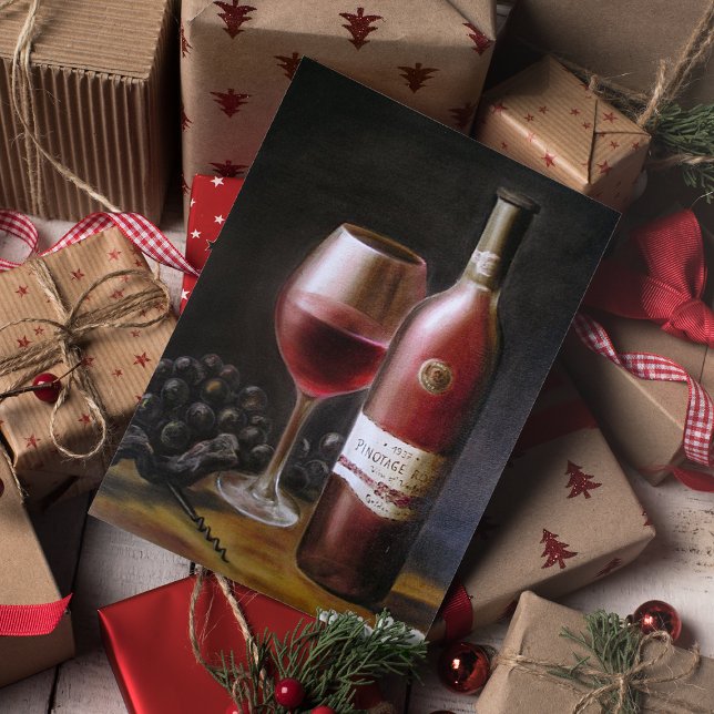 Red Wine Foil Greeting Card (Creator Uploaded)
