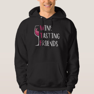 Red Wine Friends Drinking Glasses WTF Wine Tasting Hoodie