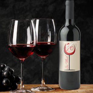 Red Wine Funny 70 so what 70th Birthday Label