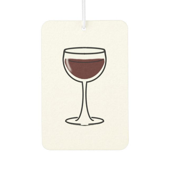 Red Wine Glass Air Freshener (Front)