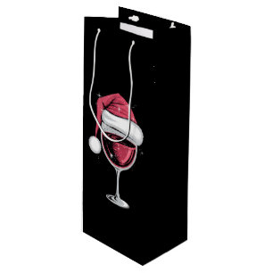 Red Wine Glass Christmas Funny Christmas Xmas  Gift Bag