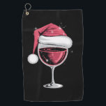 Red Wine Glass Christmas Funny Christmas Xmas Golf Towel<br><div class="desc">Red Wine Glass Christmas Funny Christmas Xmas Santa</div>