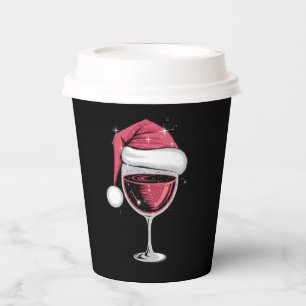 Red Wine Glass Christmas Funny Christmas Xmas  Paper Cups