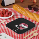 Red Wine Glass Christmas Funny Christmas Xmas  Paper Plate<br><div class="desc">Red Wine Glass Christmas Funny Christmas Xmas Santa</div>