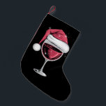 Red Wine Glass Christmas Funny Christmas Xmas  Small Christmas Stocking<br><div class="desc">Red Wine Glass Christmas Funny Christmas Xmas Santa</div>