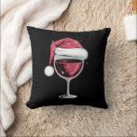 Red Wine Glass Christmas Funny Christmas Xmas  Throw Pillow<br><div class="desc">Red Wine Glass Christmas Funny Christmas Xmas Santa</div>