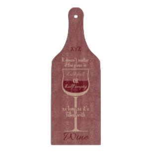 Red Wine Glass custom cutting board