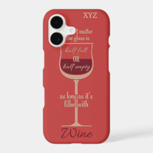 Red Wine Glass custom monogram phone cases