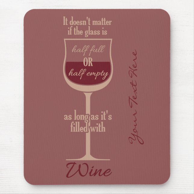 Red Wine Glass custom mousepad (Front)