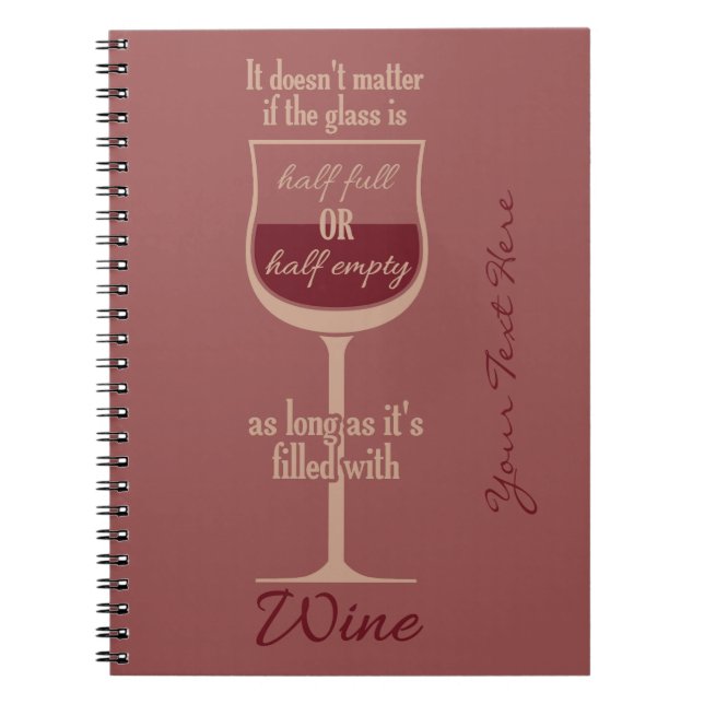 Red Wine Glass custom notebook (Front)