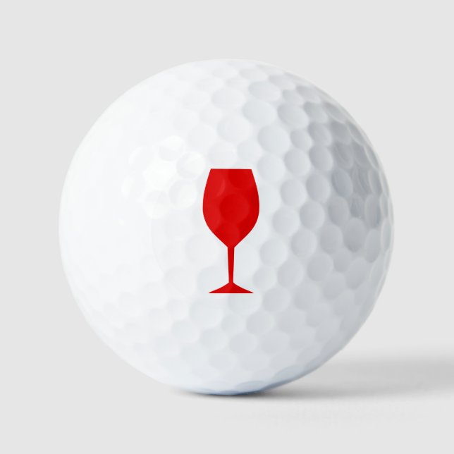 Red Wine Glass Golf Balls (Front)