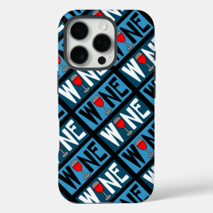 Red Wine Glass Pattern iPhone 16 Pro Case