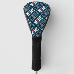 Red Wine Glass Pattern Golf Head Cover