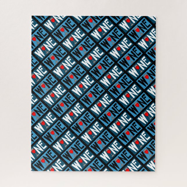 Red Wine Glass Pattern Jigsaw Puzzle (Vertical)