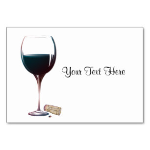 Red Wine Glass Table Card