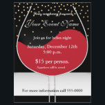 Red Wine Gold & Black Chic Event Flyer Poster<br><div class="desc">Red Wine Gold & Black Chic Event Flyer Poster. Customize the front and the back of this with text.</div>