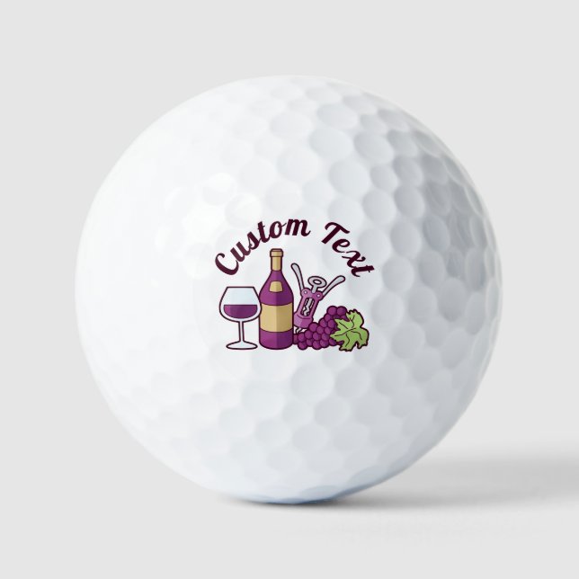 Red Wine Golf Balls (Front)