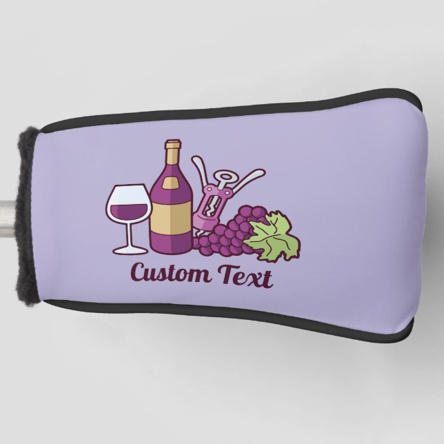 Red Wine Golf Head Cover (Front)