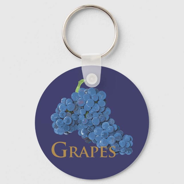 Red Wine Grapes Keychain (Front)