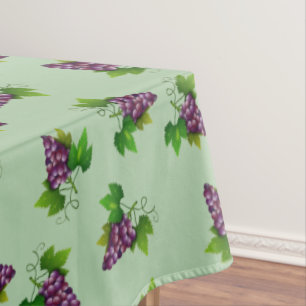 Red Wine Grapes on Lime Green Tablecloth