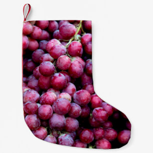 Red wine grapes small christmas stocking