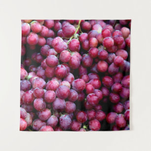 Red wine grapes tapestry
