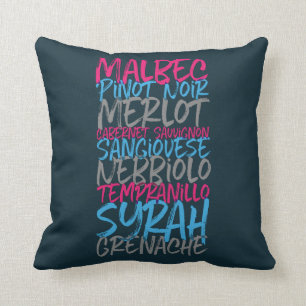 Red Wine Grapes Throw Pillow