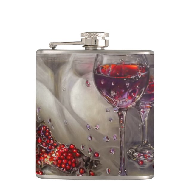 Red Wine Hip Flask (Front)