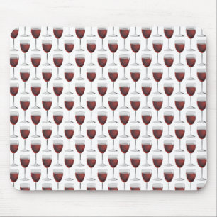 red wine in stemware glass mouse pad