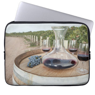 Red Wine In Vineyard Laptop Sleeve