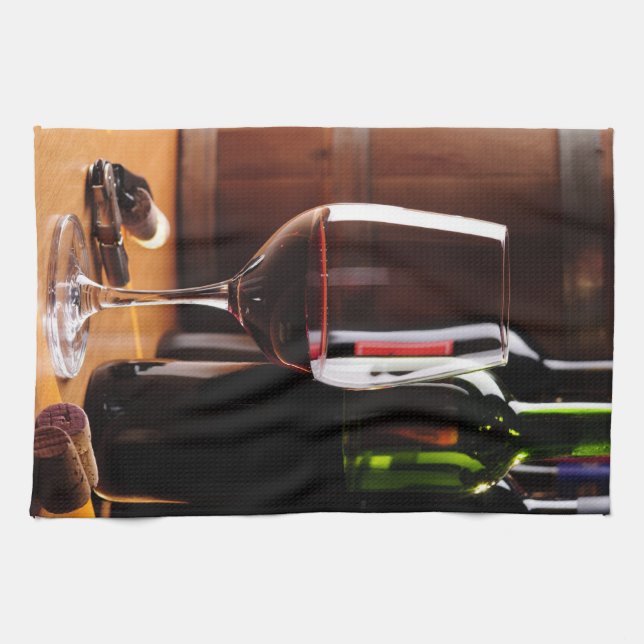 Red Wine Kitchen Towel (Horizontal)