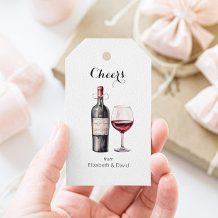 Red Wine Lover Cheers to You Gift Tags